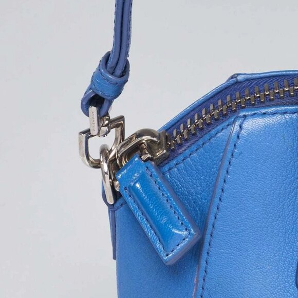 Givenchy Blue Sugar Goatskin Leather Mini Antigona Bag - Picture 7 of 12